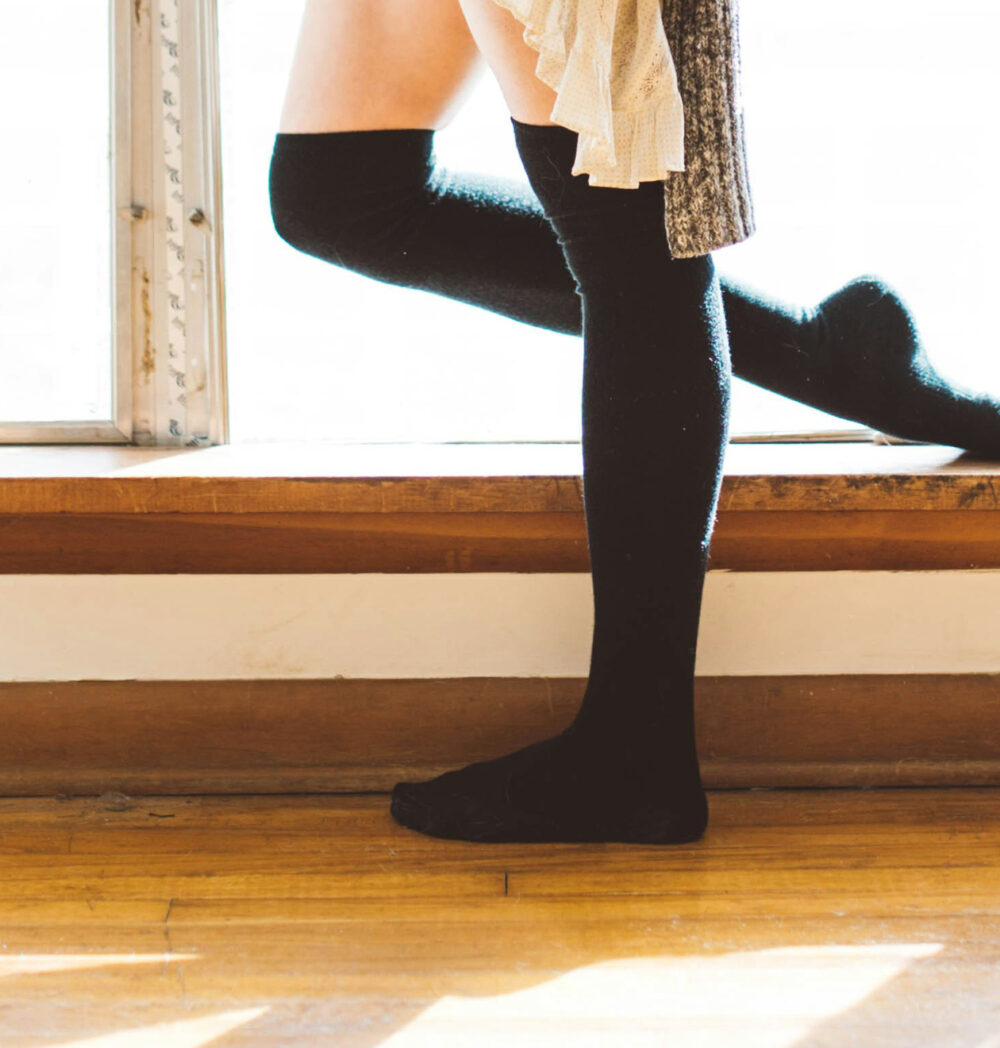 Wool Knee-High Socks